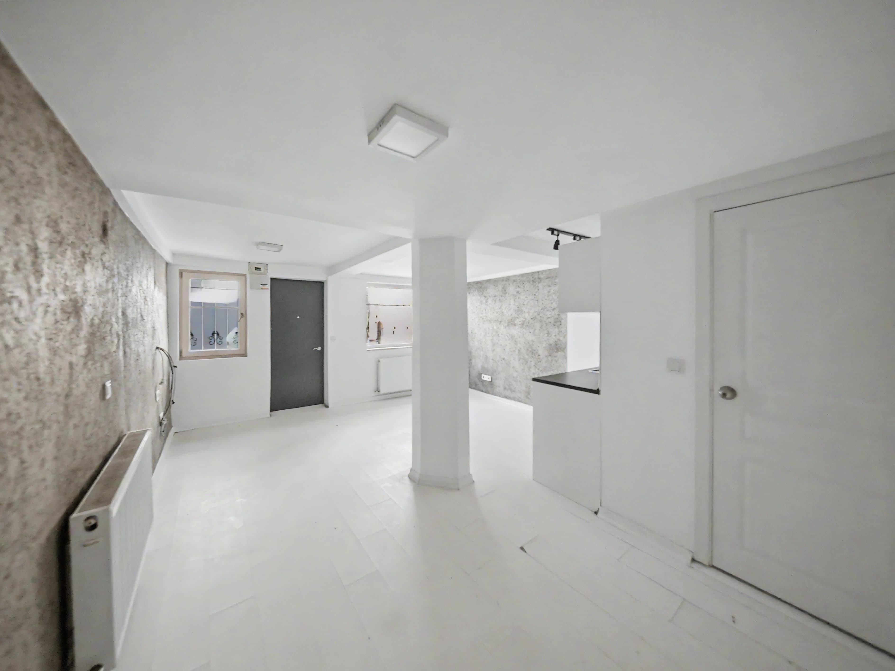 Kitchen and living area inside the Yenikoy villa annex